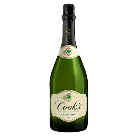 Cook's California Champagne Extra Dry Sparkling White Wine, 750ml Bottle, 11.5% ABV