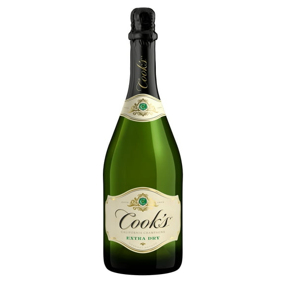 Cook's California Champagne Extra Dry Sparkling White Wine, 750ml Bottle, 11.5% ABV