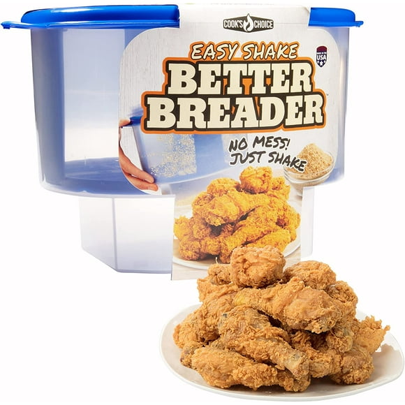 Cook's Choice Original Better Breader Bowl- All-in-One Mess-Free Batter Breading Station for Home