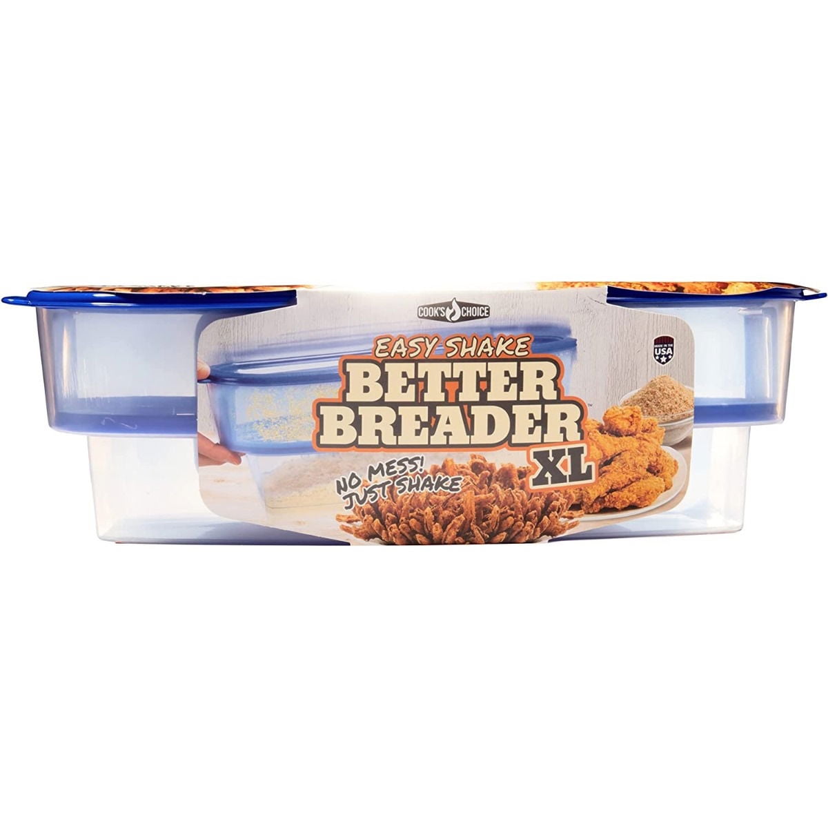 Cooks Choice XL Original Better Breader Batter Bowl- All-in-One Mess Free Breading Station Tool- Great for Parties - Pour in Seasoning, Add Meat or Vegetables of Choice, Just Shake