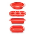 Cook's Companion® 4Piece Collapsible Silicone Bakeware Set