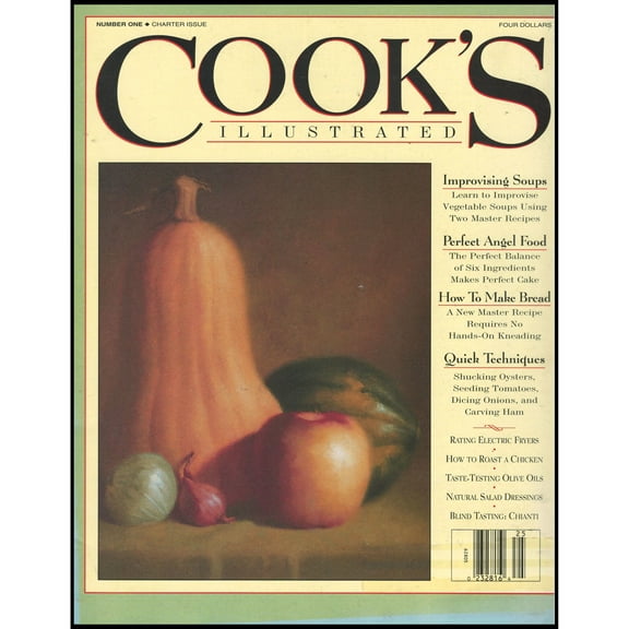 Cook's Illustrated: Charter Issue 1992 - Number 1 (Back Issue) (Paperback)