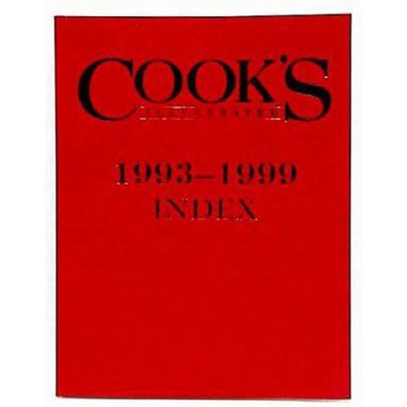 Pre-Owned Cook's Illustrated Recipe Index (Hardcover) 0936184418 9780936184418