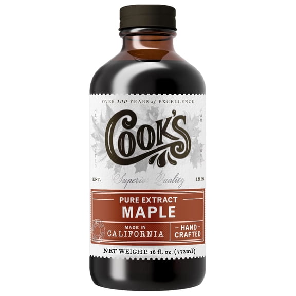 Cook's, Pure Maple Extract, All Natural Premium Maple Sap from Vermont's Finest Maple Trees, 16 oz
