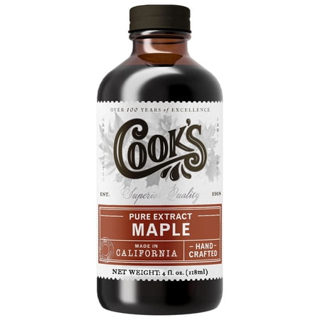 Cook's, Pure Maple Extract, All Natural Premium Maple Sap from Vermont's Finest Maple Trees, 4 oz 4 Fl Oz (Pack of 1)