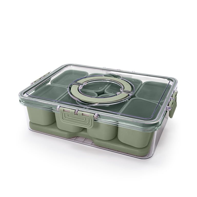 Cook with Color 8-Compartment Snack Box Food Storage Carrier