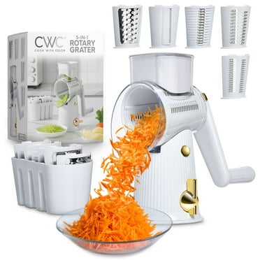 COOK WITH COLOR Cheese Grater Rotary – Easy-to-Use Food Shredder for Cheese, Grey