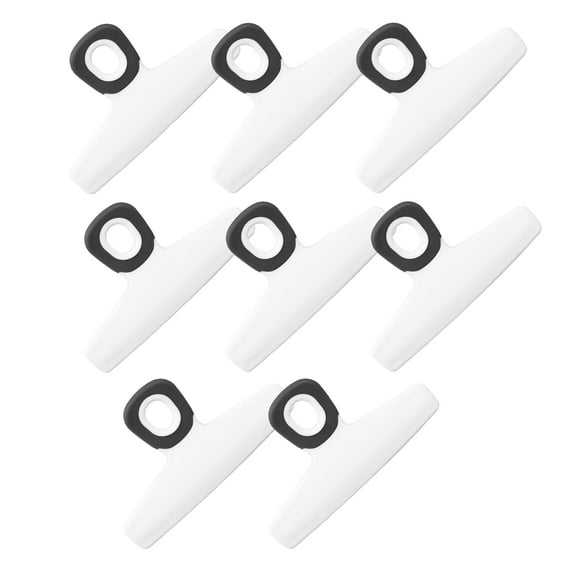 COOK WITH COLOR Chip Bag Clips with Magnets, Kitchen Accessories, 8 Pack, White