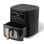 Cook With Color Digital Air Fryer, 5.2Qt Basket, 1400W, 8 Presets, Black