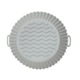 thumbnail image 1 of Cook with Color Grey Silicone Reusable Air Fryer Liner, 7” diameter 2” tall, 1 Count per Pack, 1 of 7