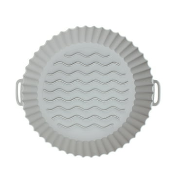 Cook with Color Grey Silicone Reusable Air Fryer Liner, 7” diameter 2” tall, 1 Count per Pack