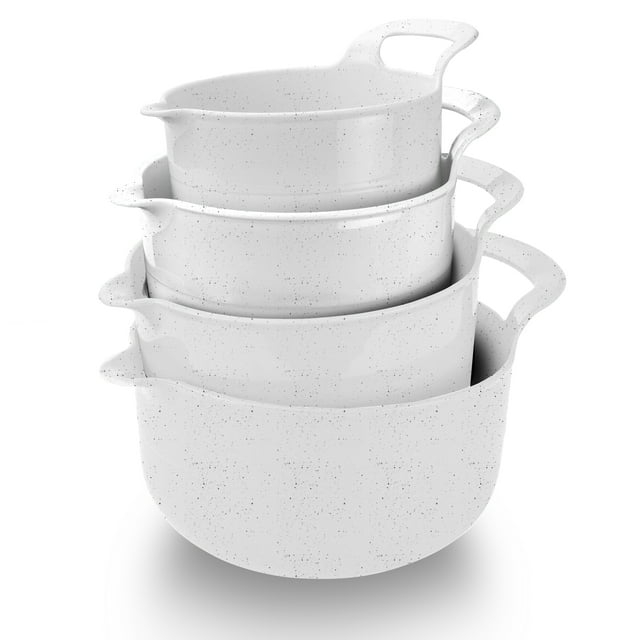 Cook with Color Mixing Bowls 4 Piece Nesting Plastic Mixing Bowl Set