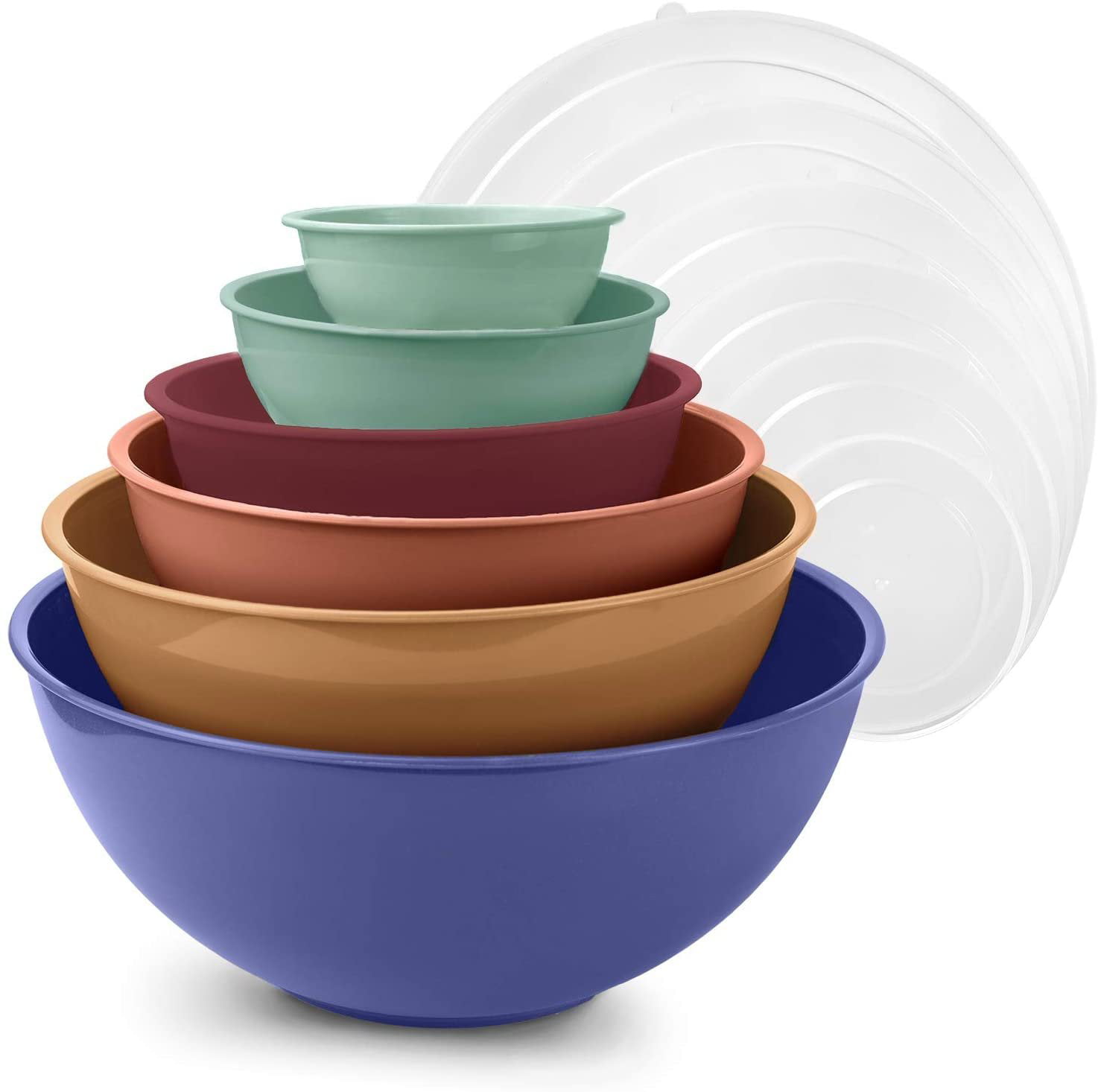 10 Strawberry Street Melamine Colored Mixing Bowls with Lids (Set of 6) -  Bed Bath & Beyond - 8075296