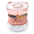 thumbnail image 1 of Cook with Color Rotating Snack Box with Ice Block and Carry Handle, Portable Compartments for Lunches and Commutes, Pink, 1 of 12