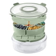 thumbnail image 1 of Cook with Color Rotating Snack Box with Ice Block and Carry Handle, Portable Compartments for Lunches and Commutes, Sage, 1 of 12