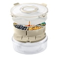 thumbnail image 1 of Cook with Color Rotating Snack Box with Ice Block and Carry Handle, Portable Compartments for Lunches and Commutes, Taupe, 1 of 12