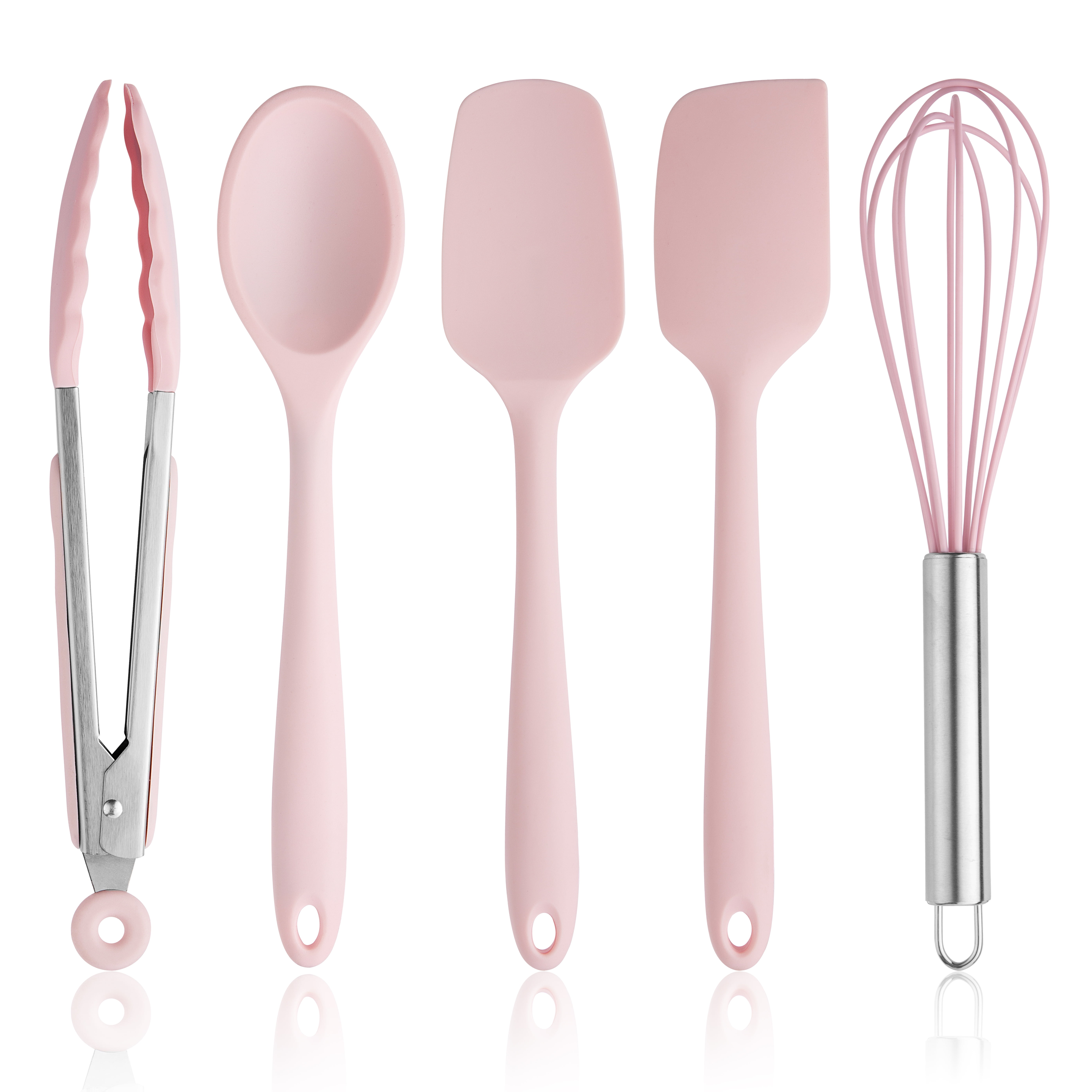 5 Piece Silicone Cooking Utensils Set, Seamless One-Piece Spatulas Set,  Silicone Brush and Whisk Set…See more 5 Piece Silicone Cooking Utensils  Set