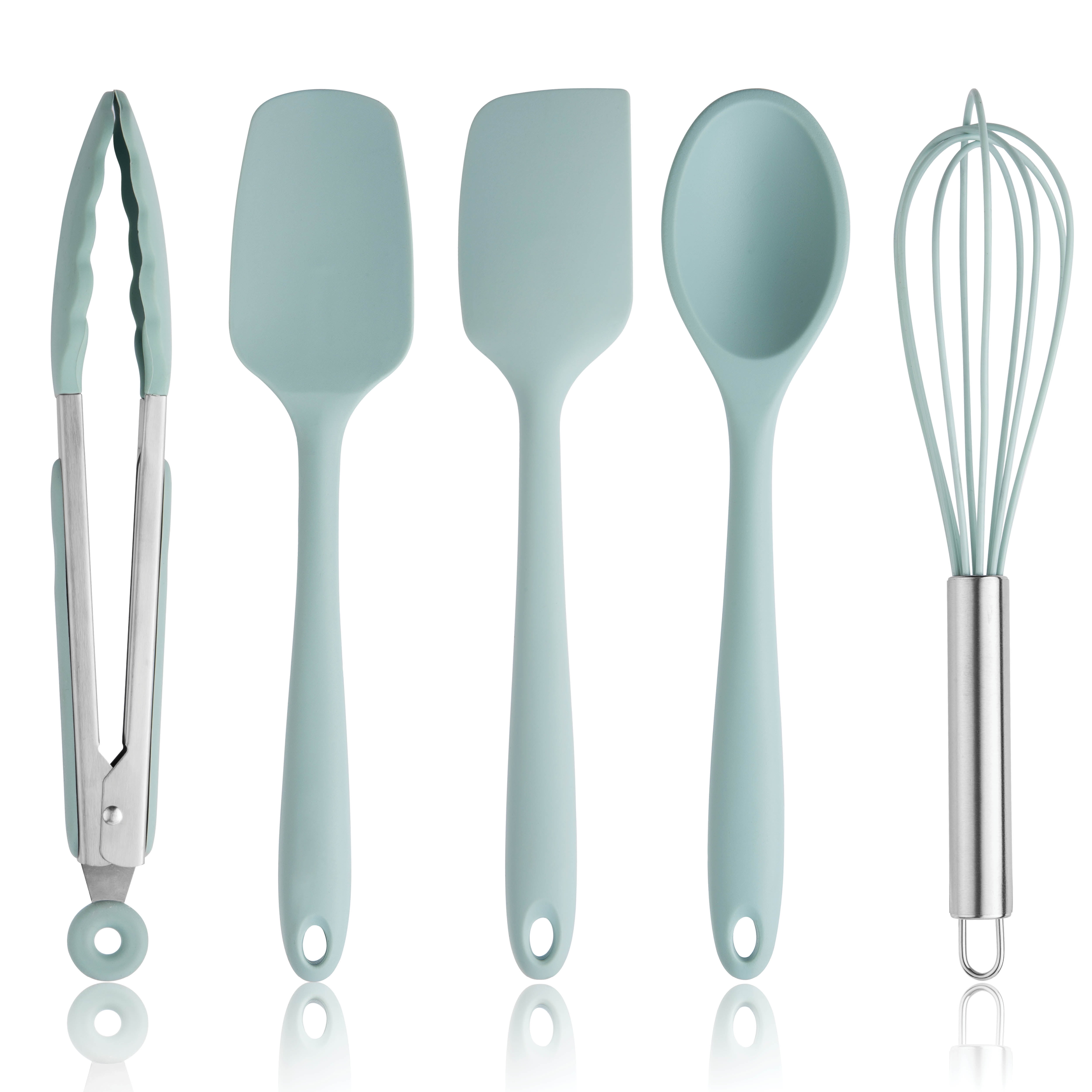 Silicone kitchenware set five-piece spatula green 