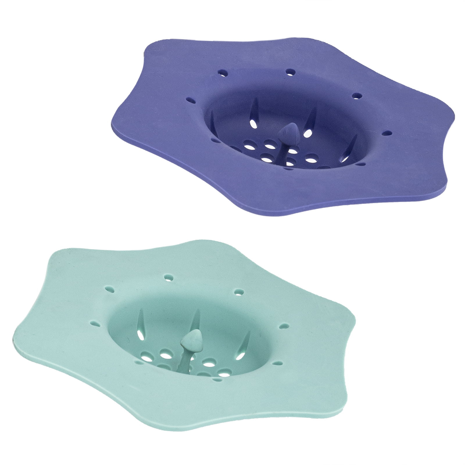 Cook with Color Sink Strainer, Plastic Drain Stopper, 2 Pack, Blue ...