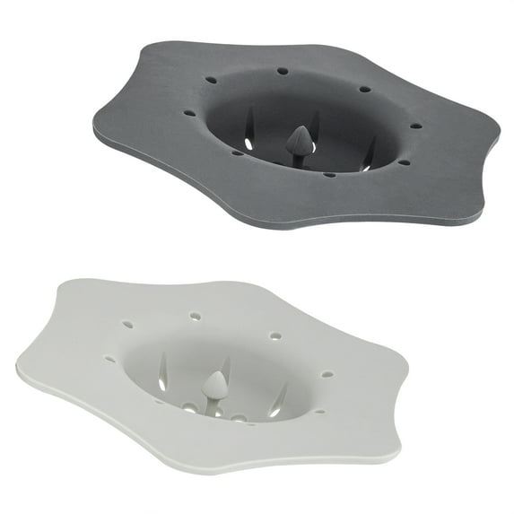 Cook with Color Sink Strainer, Plastic Drain Stopper, 2 Pack, Gray
