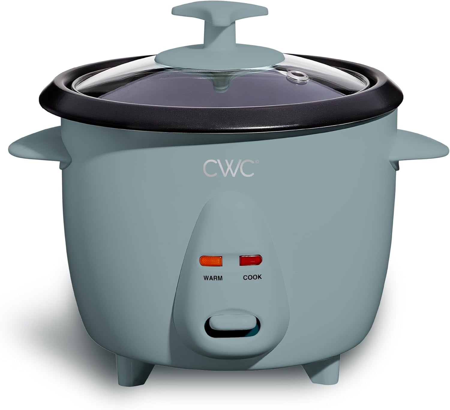 COOK WITH COLOR 6-Cup Rice Cooker 300-Watt Cooking Pot Kitchen Appliance, Gray