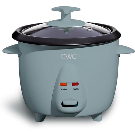 COOK WITH COLOR 6-Cup Rice Cooker 300-Watt Cooking Pot Kitchen Appliance, Gray