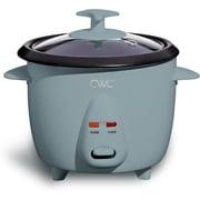 COOK WITH COLOR 6-Cup Rice Cooker 300-Watt Cooking Pot Kitchen Appliance, Gray