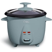 COOK WITH COLOR 6-Cup Rice Cooker 300-Watt Cooking Pot Kitchen Appliance, Gray