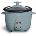 thumbnail image 1 of COOK WITH COLOR Rice Cooker, 6-Cup with Tempered Glass Lid, Gray Blue, 1 of 8
