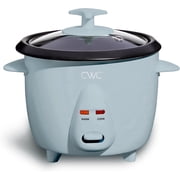 COOK WITH COLOR Rice Cooker, 6-Cup with Tempered Glass Lid, Blue