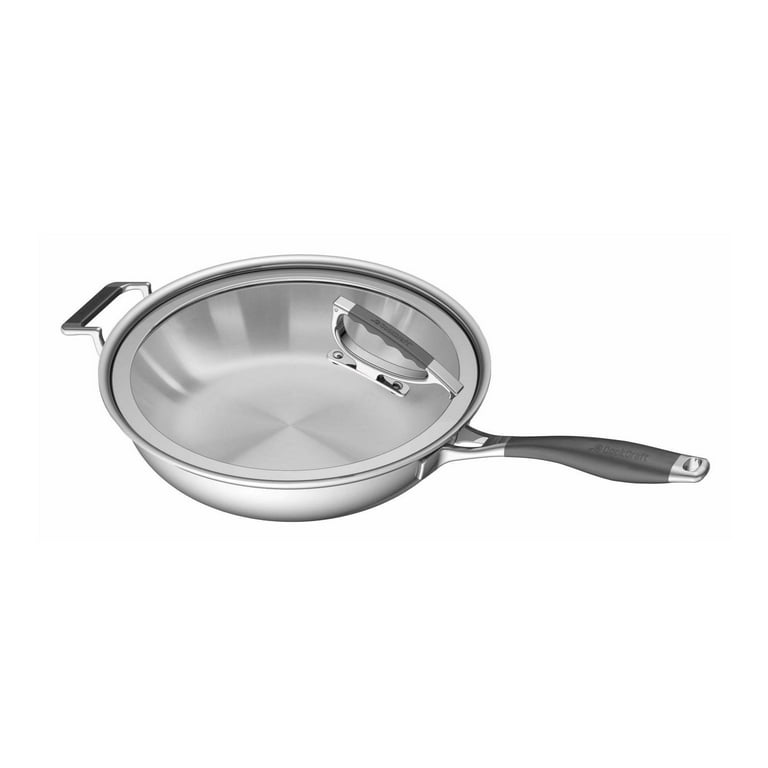 CookCraft 13-Inch French Skillet with Glass Latch Lid 