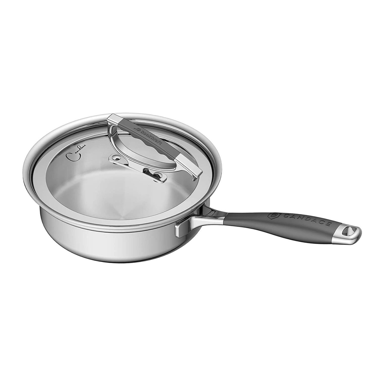 CookCraft 8Inch TriPly Stainless Steel Saute Pan