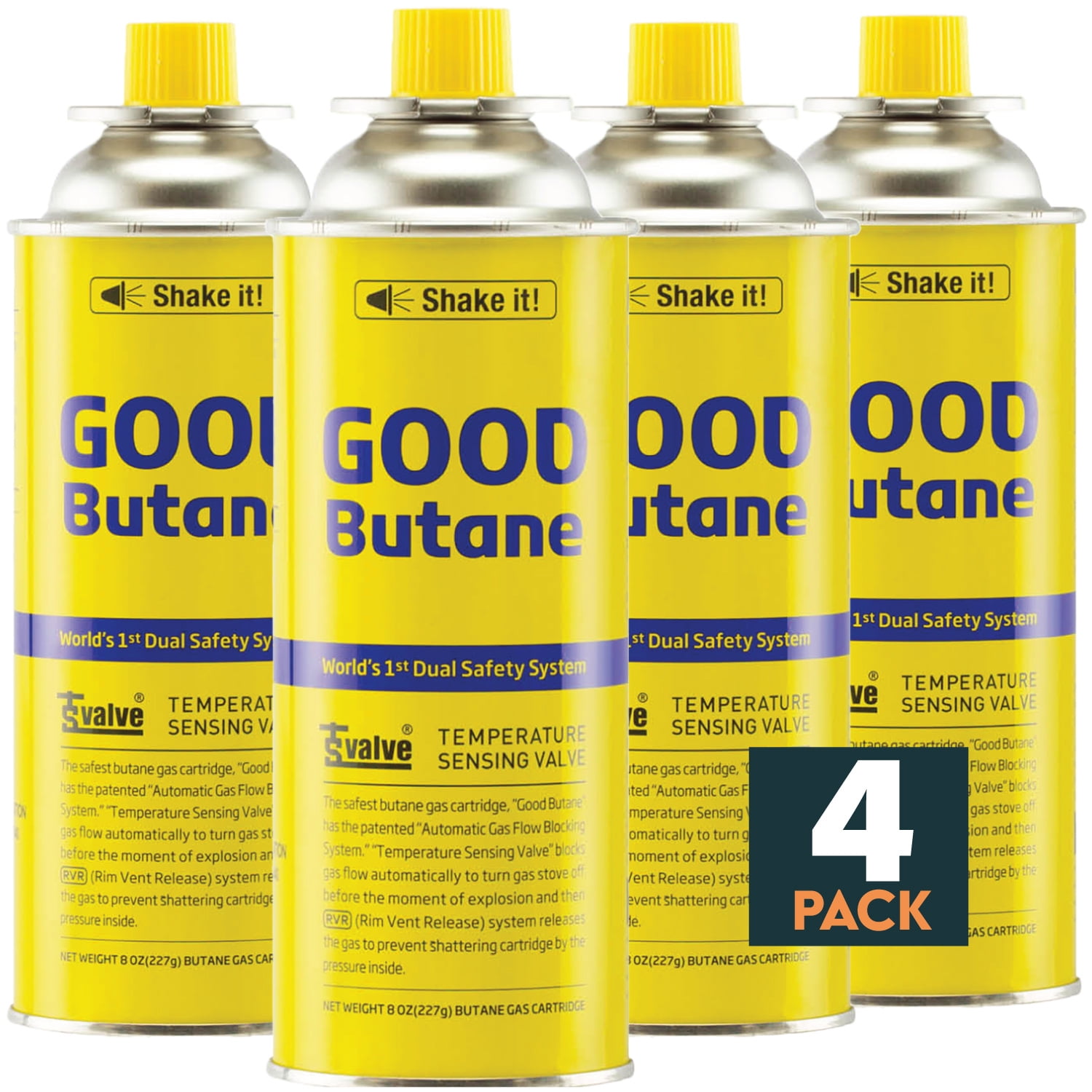 CookKing 8oz Butane Fuel Canisters Cylinders for Portable Gas Stove