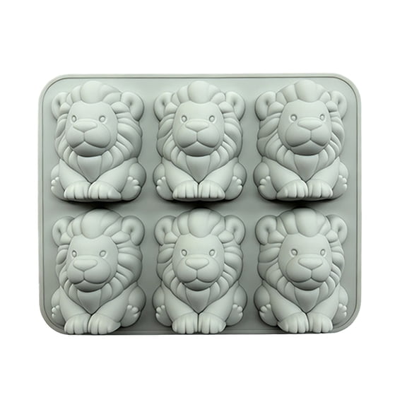 CookMate 3D Lion Shaped Silicone Ice Tray Reusable Animal Ice Cube Mold For Whiskey Cocktail Coffee Home Bar Party Drink Decor