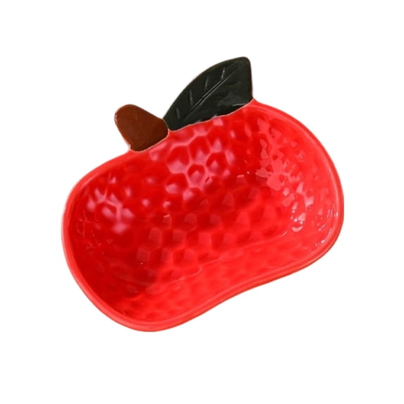 CookMate Ceramic Fruit Shaped Bowl,3D Hand-Painted Stoneware Snack Dish,Glossy Finish Decorative Plate for Serving Fruit,Dips and Desserts
