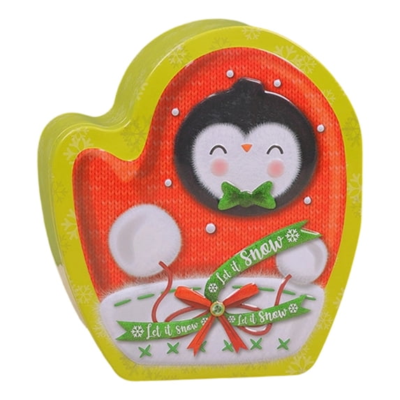 Save Candy Container CookMate Christmas Glove Shaped Tin Container Reusable Empty Candy ...