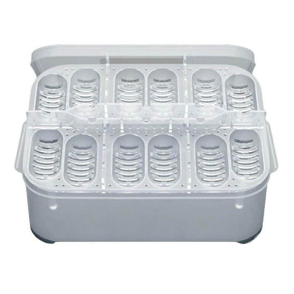 CookMate Egg Incubation Box,12-Egg Transparent Reptile and Bird Hatcher,Plastic Hatching Container with Suspended Tray for Gecko,Lizard,Poultry,6.5x4.5x2in