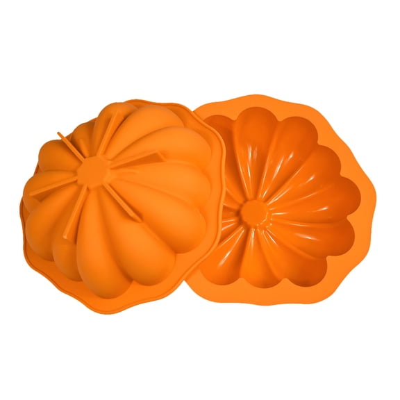 CookMate Halloween Pumpkin Silicone Cake Mold 3D Shaped Baking Pan For Holiday Dessert Making Home Kitchen Bakeware