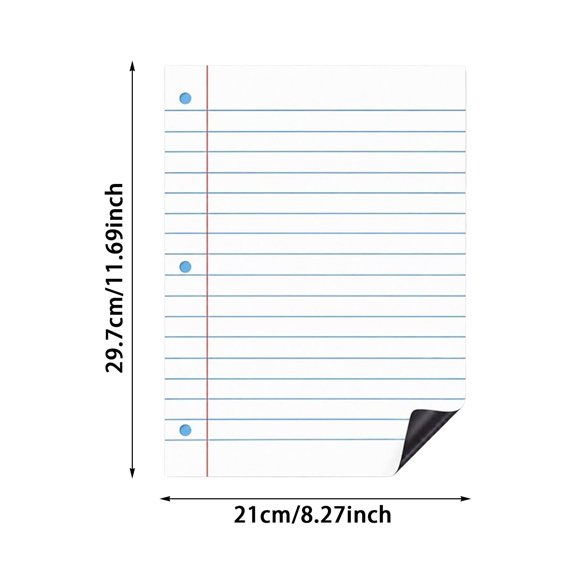 CookMate Magnetic Lined Whiteboard Sheet Pre Printed Writing Lines Reusable Writable Board For Classroom Office Teacher Stationery Display 29.7x21cm
