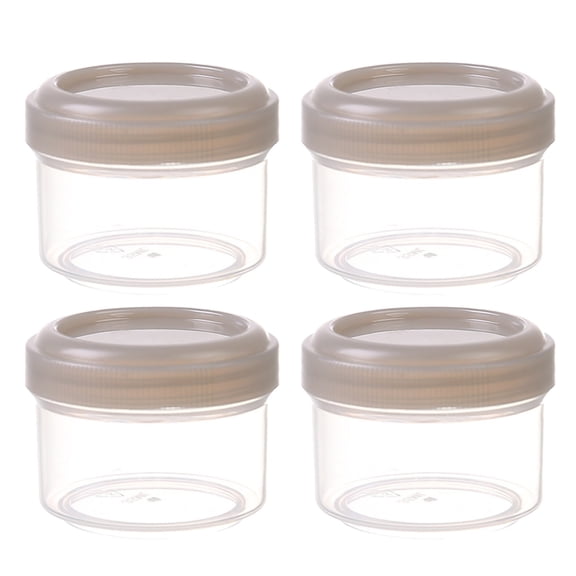 CookMate Mini Round Refillable Storage Vessels, Leak Resistant Stackable Small Canisters for Pantry Spice Snack Condiment Organizing Home Travel Usage