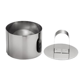 CookMate Round Stainless Steel Baking Ring Mini Dessert Mousse Mold With Press Plate For Pastry Cake Making And Kitchen Dessert Craft