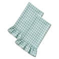 thumbnail image 1 of CookMate Ruffled Gingham Kitchen Dish Towels Classic Plaid Cloths For Farmhouse Home Dish Drying Table Decoration, 1 of 5