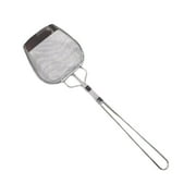 CookMate Square Fine Mesh Skimmer Spoon,Stainless Steel Oil Strainer with Long Handle,Durable Separator for Soup Gravy and Frying Kitchen Cooking,Silver