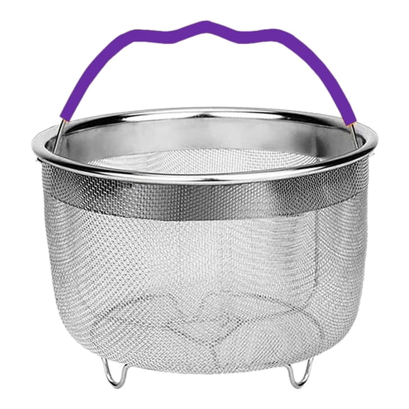 CookMate Stainless Steel Mesh Steamer Basket Strainer Insert With Handle For 6 Quart Pressure Cooker Kitchen Cooking Tool