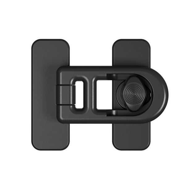 CookMate Sticky-on Plastic Household Appliance Lock Adhesive Cabinet Door Latch For Oven Fridge Storage (2.83x2.28 Inch Black)