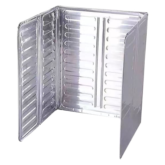 CookMate Stove Splatter Guard,3-Sided Aluminum Oil Splatter Shield,Foldable High Heat Resistant Grease Splash Protector for Kitchen Cooking and Frying,32.48x13.78in