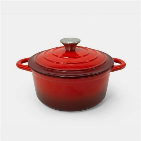 CookPro 2.8 Qt. Casserole Pan w/Red Enamel Coating