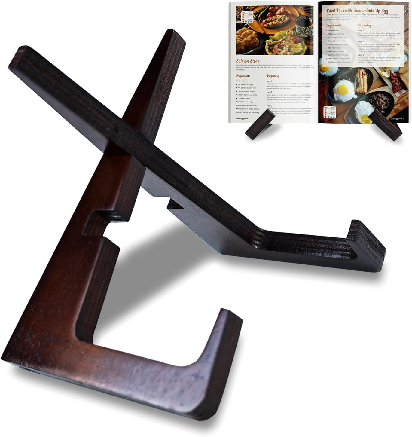 Cookbook Stand, Adjustable and Detachable Recipe Book Stand, Holds 600 ...