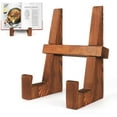 Cookbook Stand for Kitchen - 8.8 inch Wooden Cookbook Holder for ...