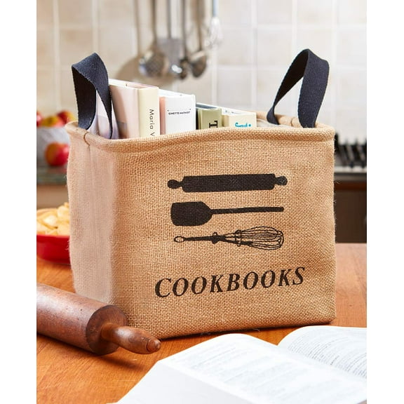 Cookbooks and Reading Materials Storage Bin Counter Organizer